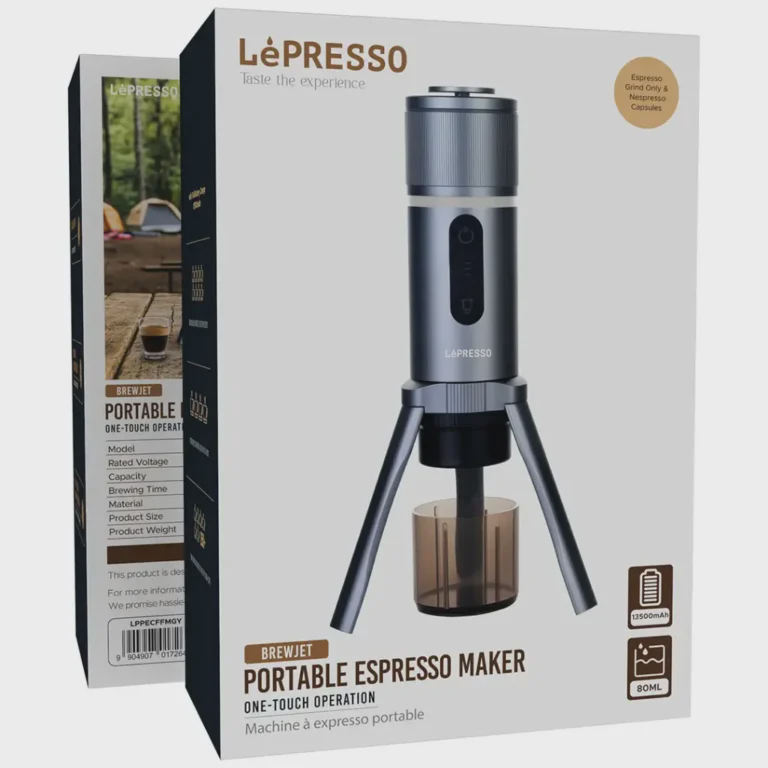 اسپرسوساز پرتابل لپرسو مدل BrewJet ظرفیت 80 میلی لیتر با باتری 13500mAh LPPECFFMGY- پس کرایه