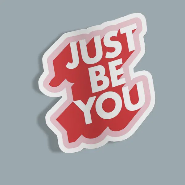 استیکر متن Just be you