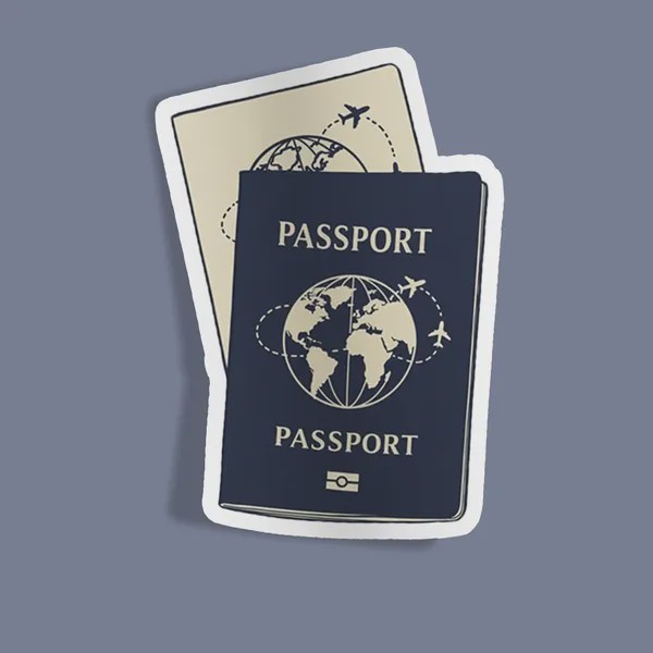 استیکر Travel passport