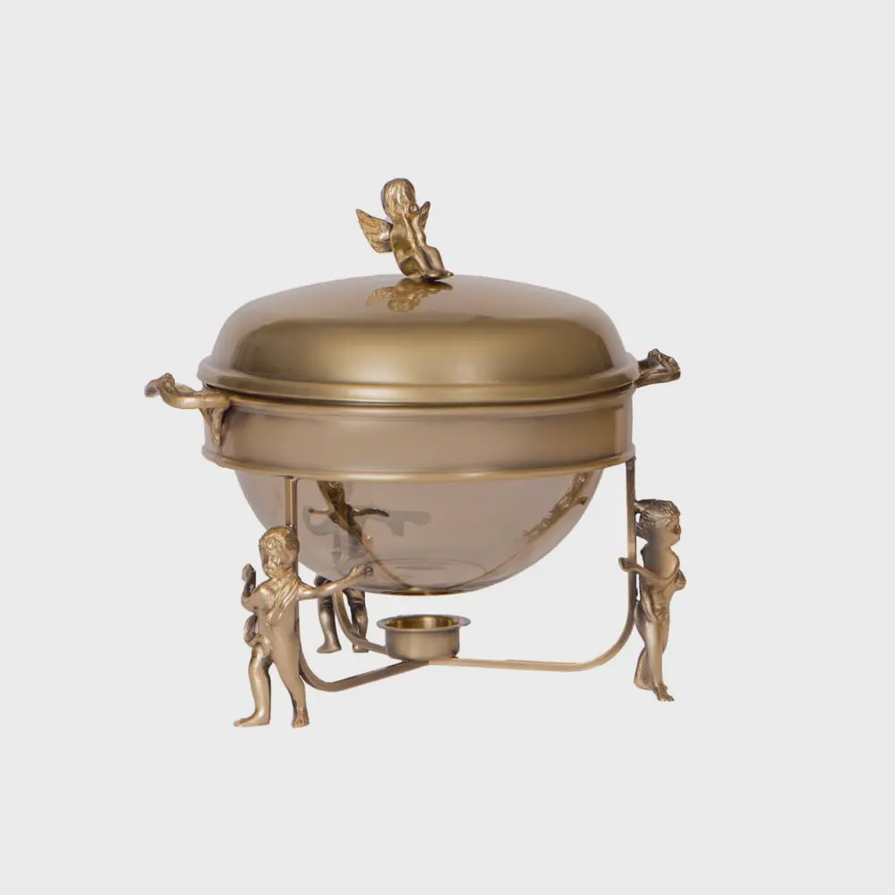 سوفله سوپ خوری گرد متوسط مدل فرشته برونز طلایی سالینو کد 98508-B