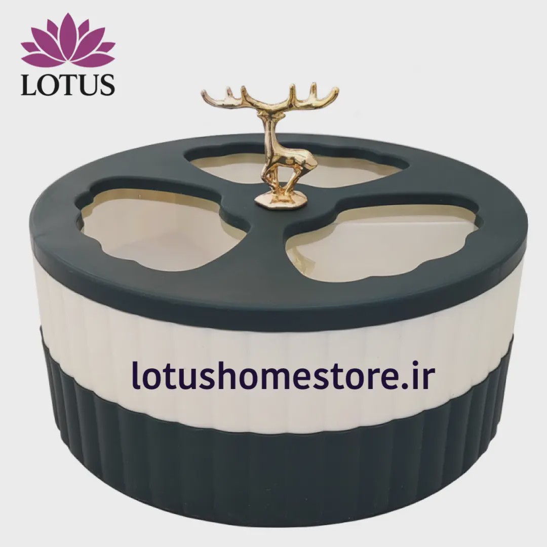 اردوخوری دو طبقه لوکس پلاس (Luxe Plus) مدل G303 طرح گوزن با درب شفاف