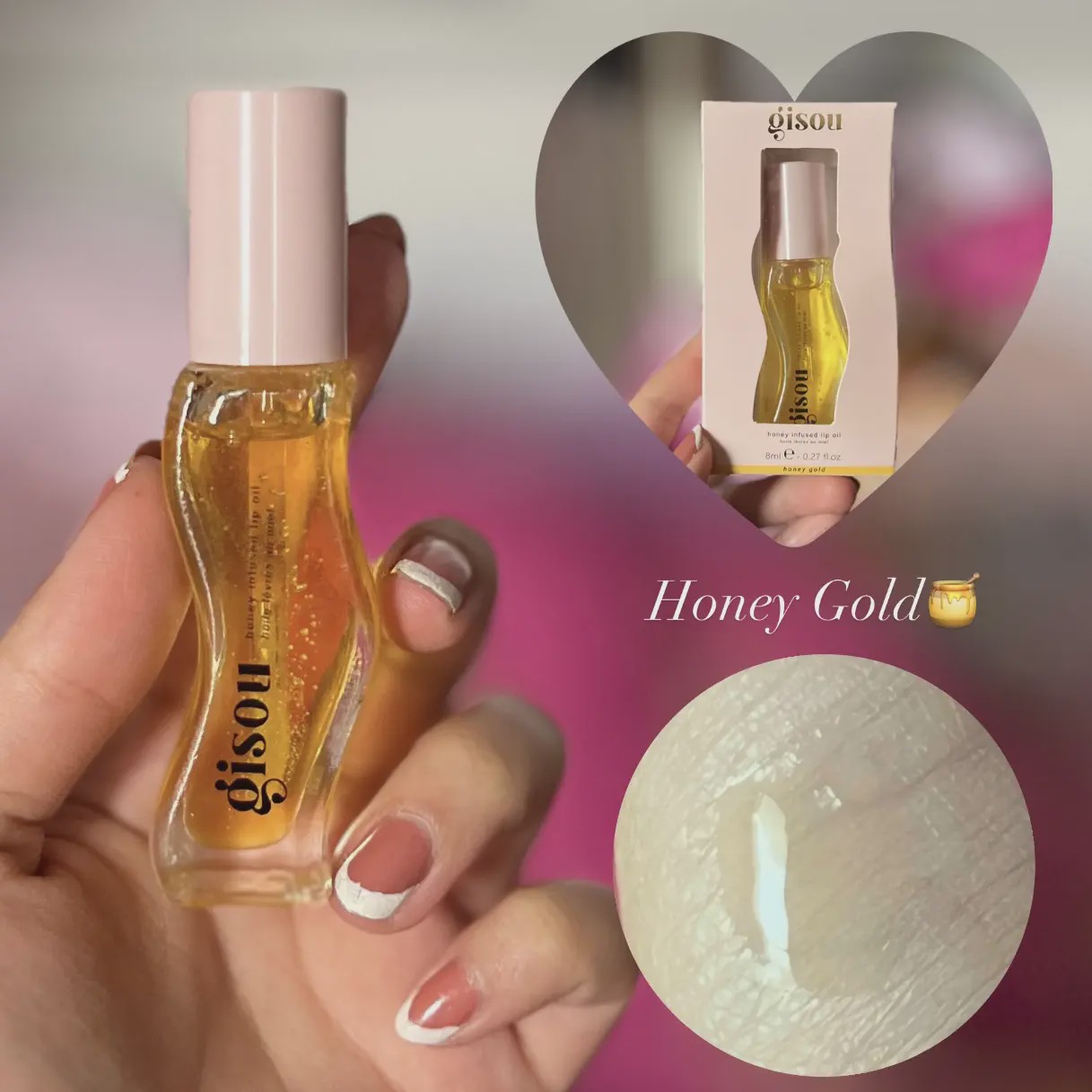 لیپ اویل گیسو / روغن لب گیسو Gisou Honey infused Lip Oil