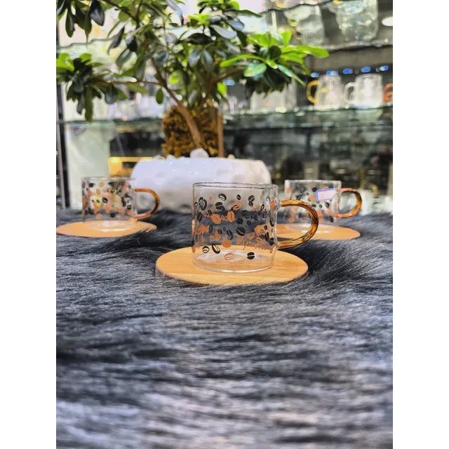 شات پیرکس طرح کافی رنگی دسته رنگی متفاوت نامارا کد 87023