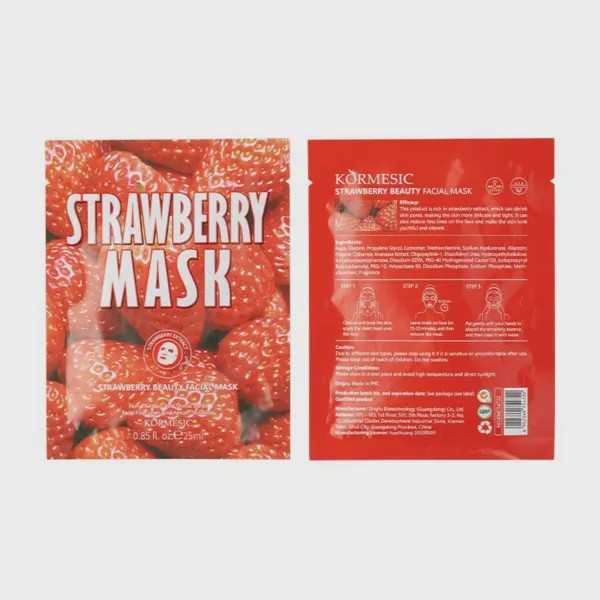 ماسک ورقه ای kormesic مدل strawberry مدل 1
