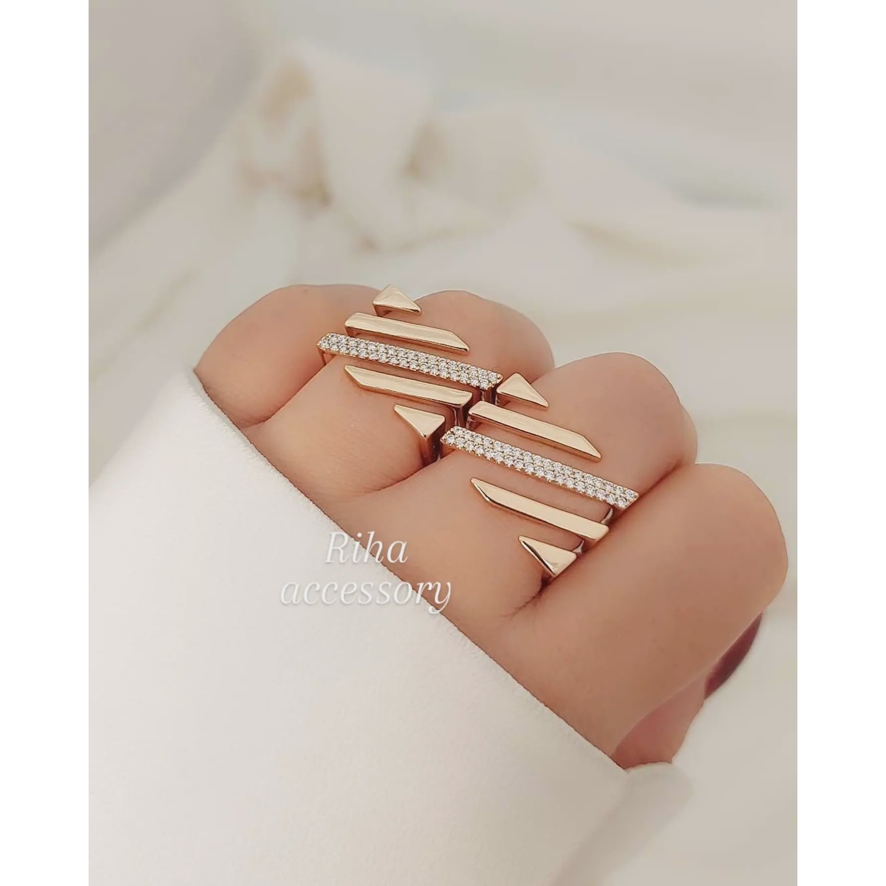 انگشتر خطوط مورب ژوپینگ