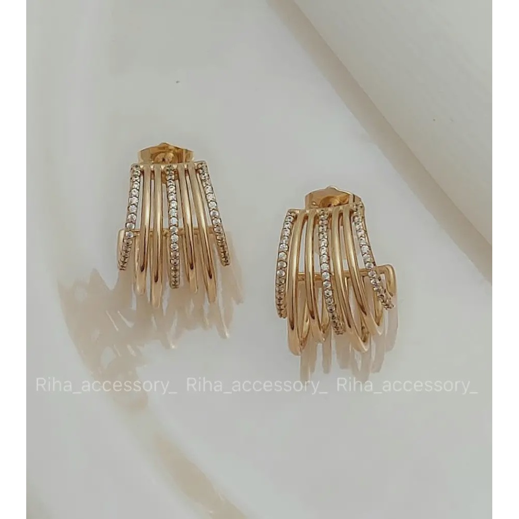 گوشواره ژوپینگ مدل خطی ، گوشواره مجلسی ژوپینگ کد1037
