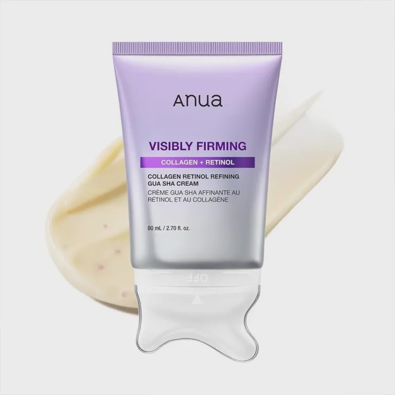 کرم گواشا ضد چروک و لیفتینگ حاوی رتینول و کلاژن آنوا Anua Retinol 0.3 Collagen 3 Gua Sha Cream