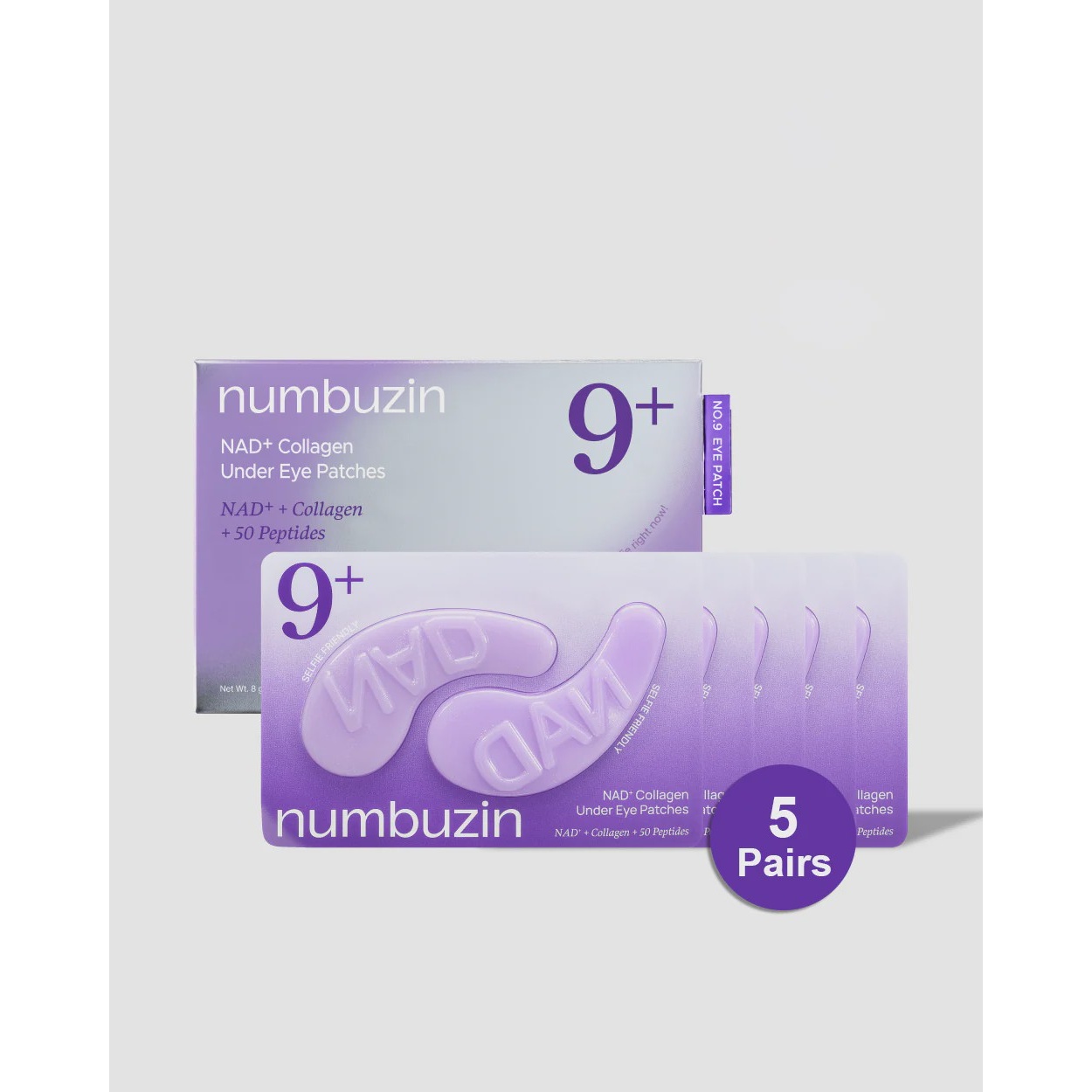 پچ زیر چشم NAD کلاژن شماره 9 نامبوزین numbuzin No.9 NAD Collagen Under Eye Patches