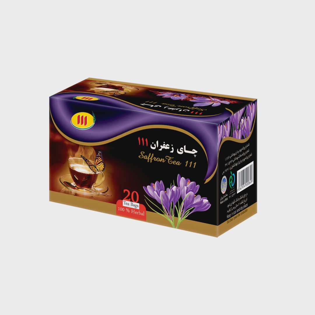 چای سیاه و زعفران 111 - تیبگ 20 عددی