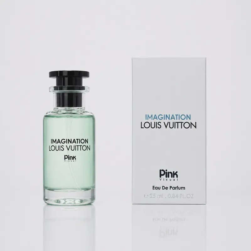 ادوپرفیوم مردانه مینیاتوری پینک ویژوآل Pink مدل لویی ویتون ایمجینیشن Louis Vuitton Imagination حجم 30 میلی لیتر New