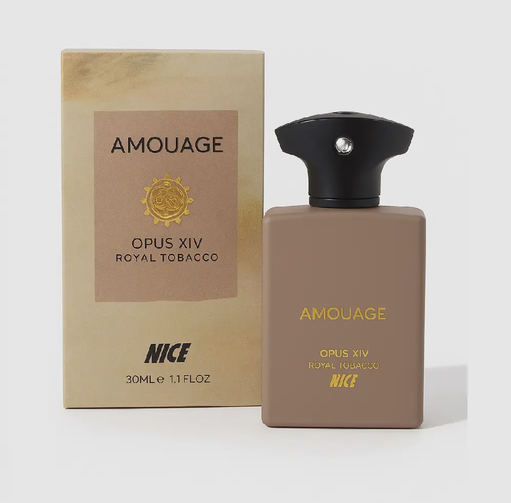 عطر و ادکلن ادوپرفیوم نایس Nice مدل آمواج اوپوس 14 رویال توباکو Amouage Opus XIV Royal Tobacco حجم 30 میلی لیتر طرح مارک