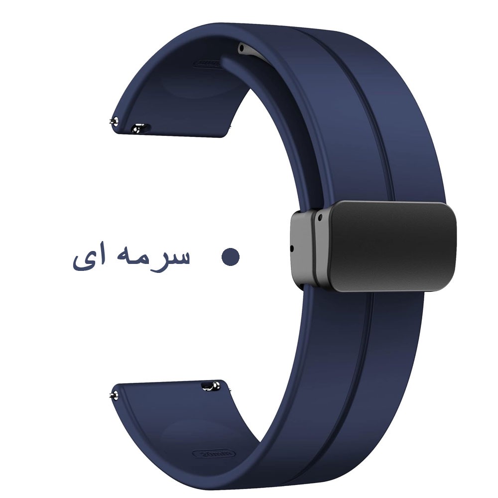 بند سیلیکونی با قفل مگنتی مناسب ساعت سامسونگ واچ شیش کلاسیک Galaxy Watch 6 Classic 47mm