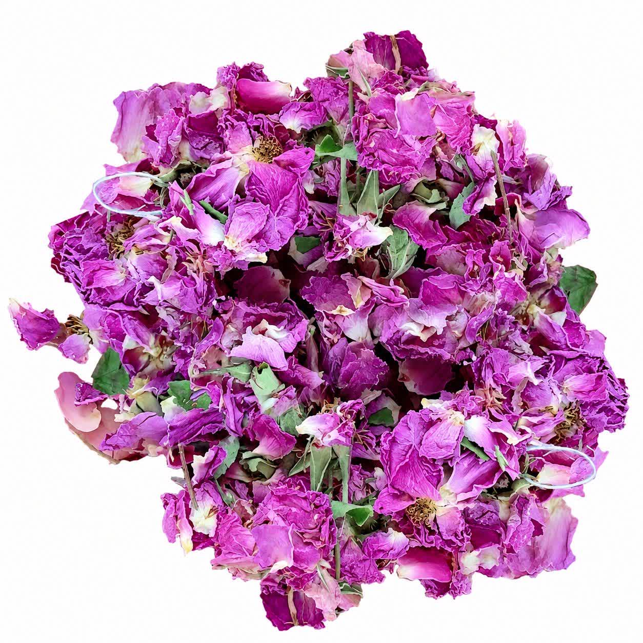 گل محمدی خشک ممتاز (گل باز) برداشت مستقیم از باغ کاملاً طبیعی و خوش عطر