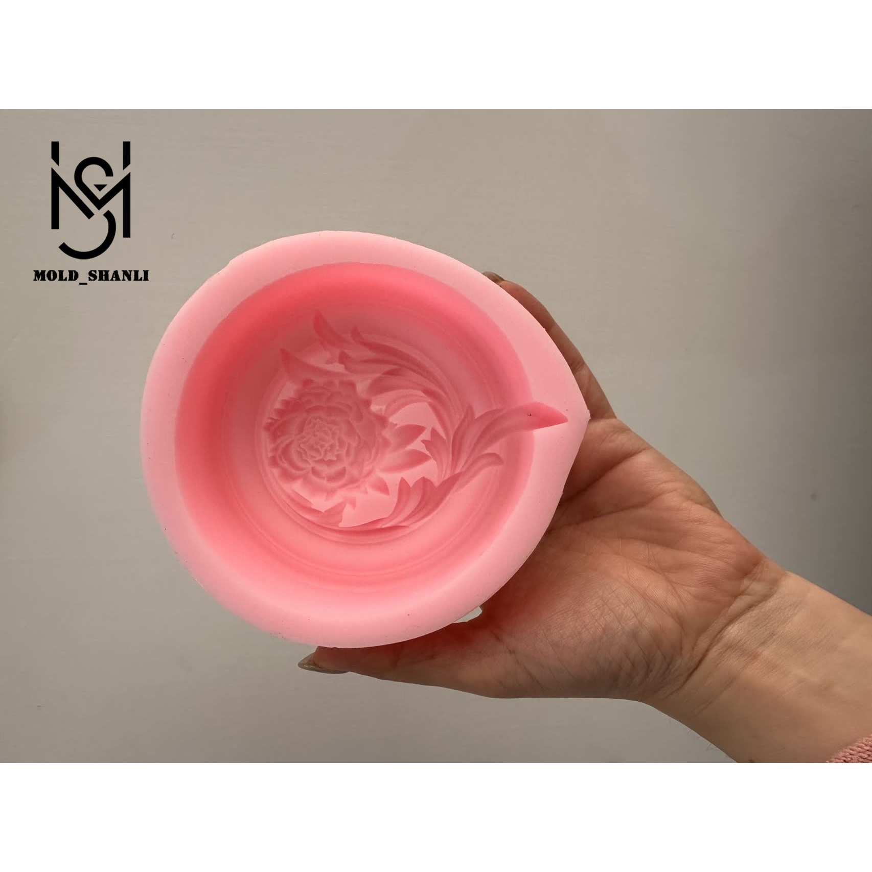 قالب سیلیکونی سکه گل 10 سانت برای شمع سازی و رزین