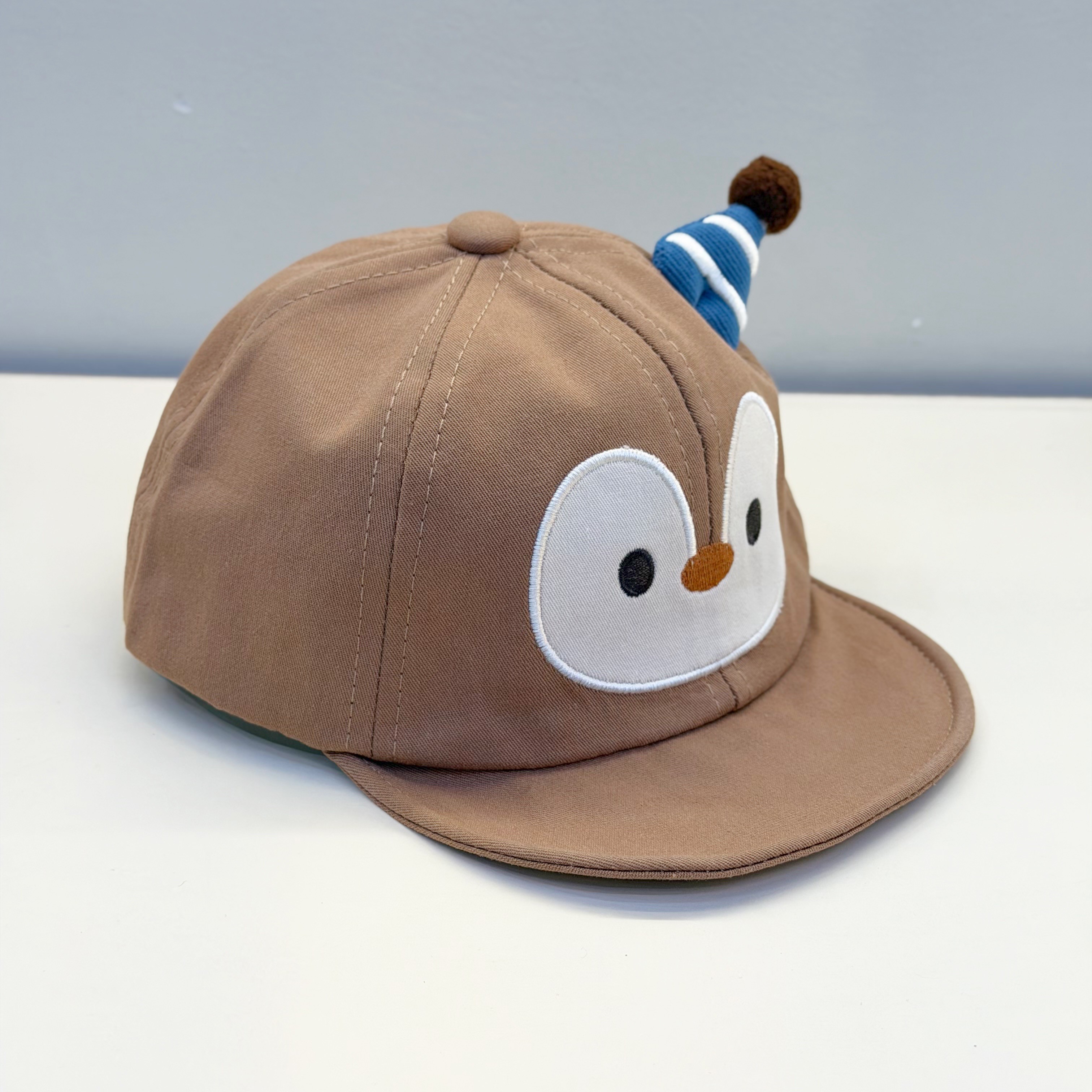 کلاه نقاب دار بچه گانه چسب دار مدل CUTE HAT رنگ قهوه ای کد 07908