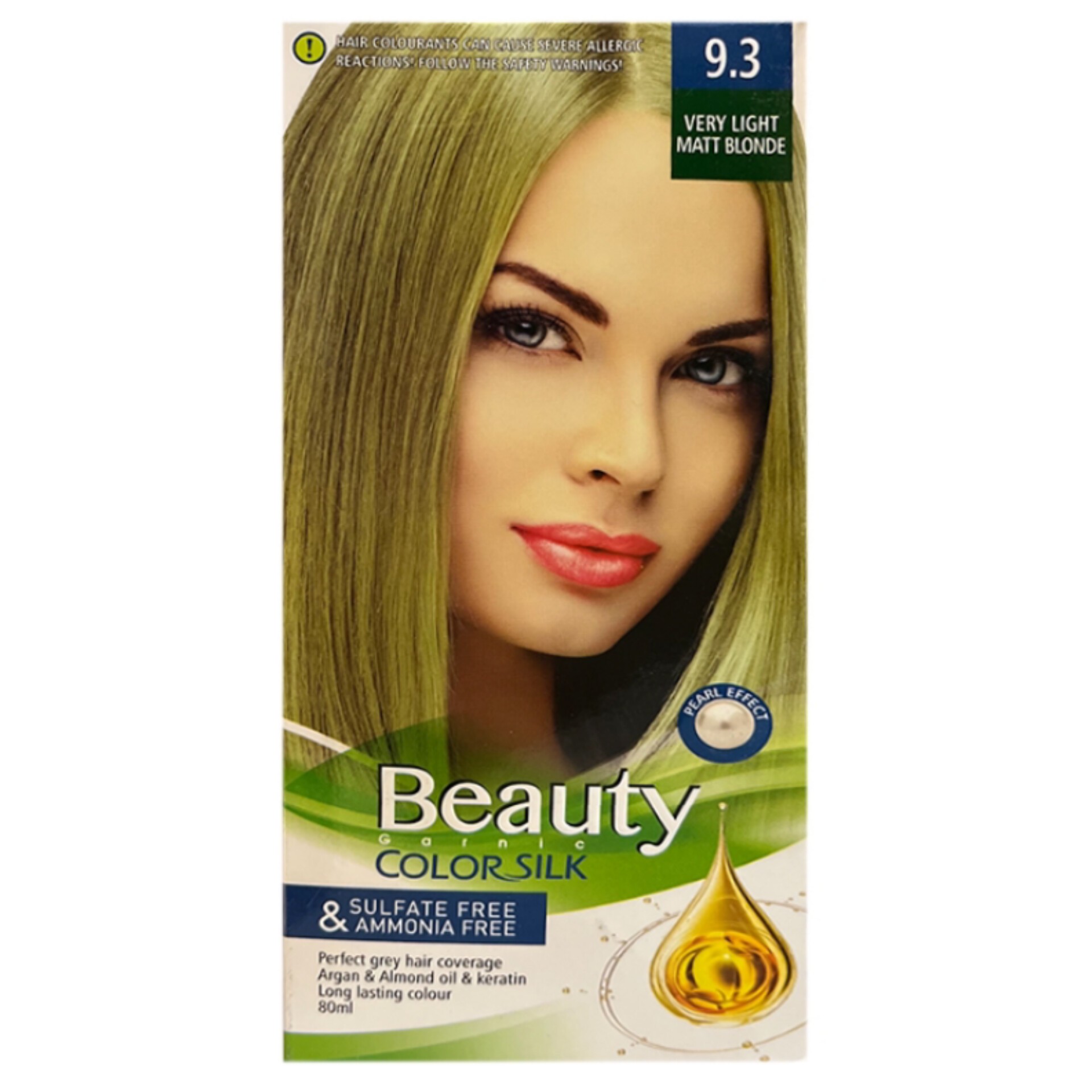 کیت رنگ مو بیوتی شماره 9 3 بلوند زیتونی خیلی روشن (VERY LIGHT MATT BLONDE) حجم 80 میل