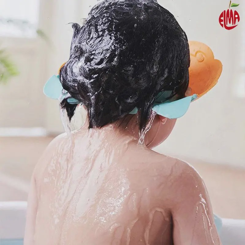 کلاه حمام نوزاد و کودک سیلیکونی طرح شیر دریایی