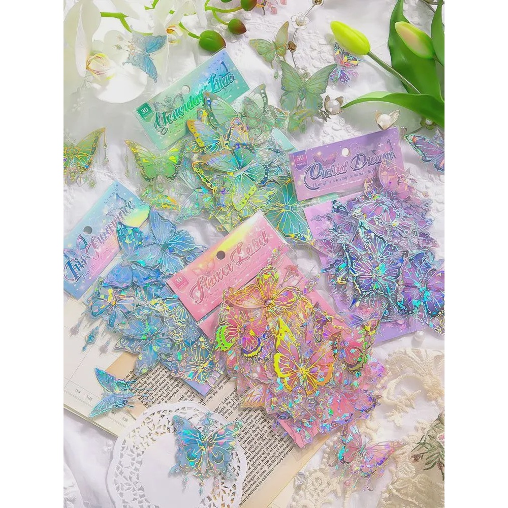 پک استیکر پروانه ای Butterflies برند LUOYU HUAJIAN