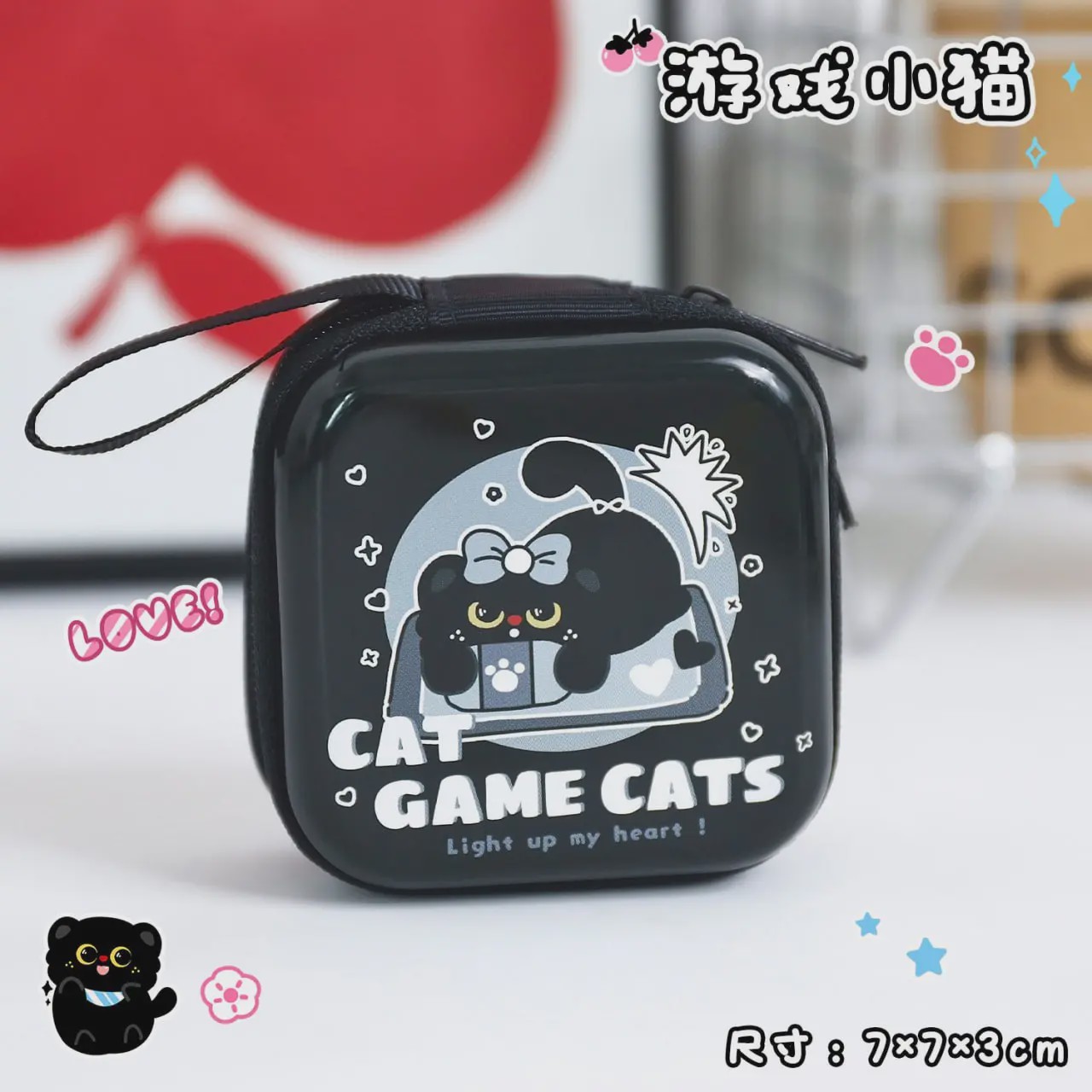 مینی بگ فلزی زیپ دار Black Cat برند Yilan