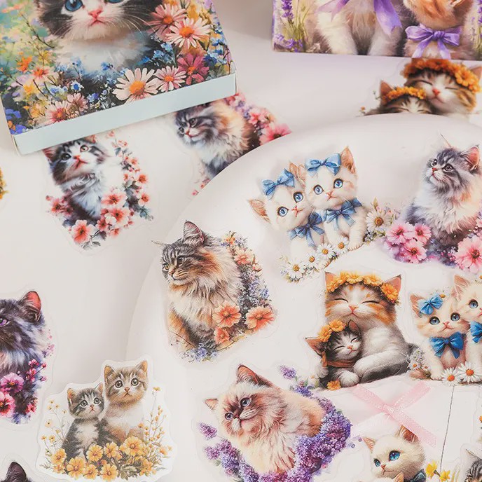 پک استیکر Cute Cat برند Yiwu Mingtai