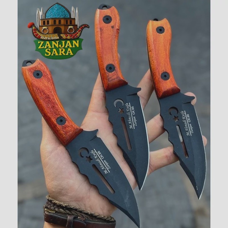چاقو شکاری فولاد رنگی کوچک احمدی زنجان