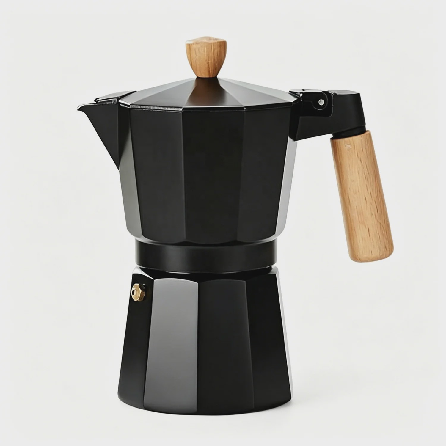 موکاپات 6cup مشکی دسته چوبی