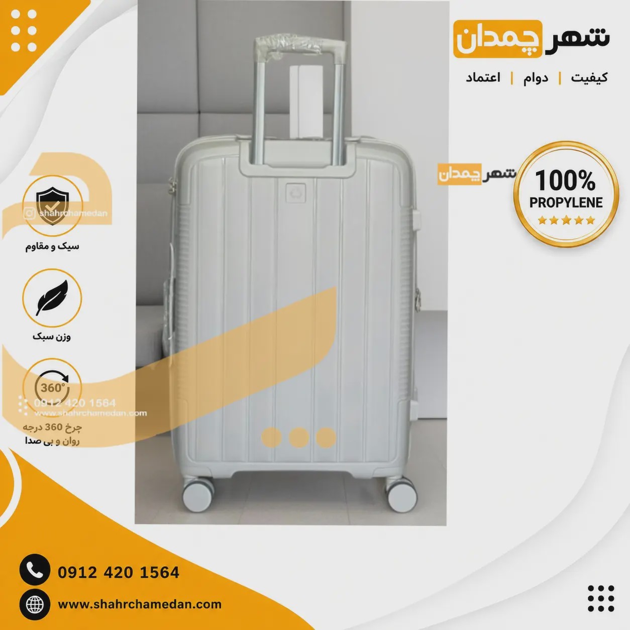 چمدان ریکاردو سایز کوچک وکابین