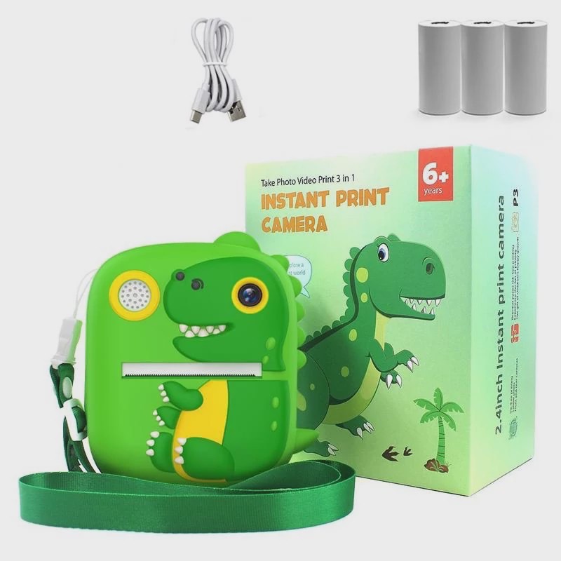 دوربین چاپ فوری کودک طرح دایناسور Instant Print Camera