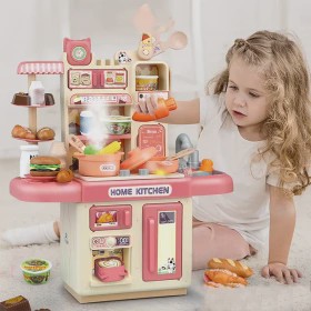 آشپزخانه کودک 32 تکه موزیکال رنگ صورتی کد 36T6