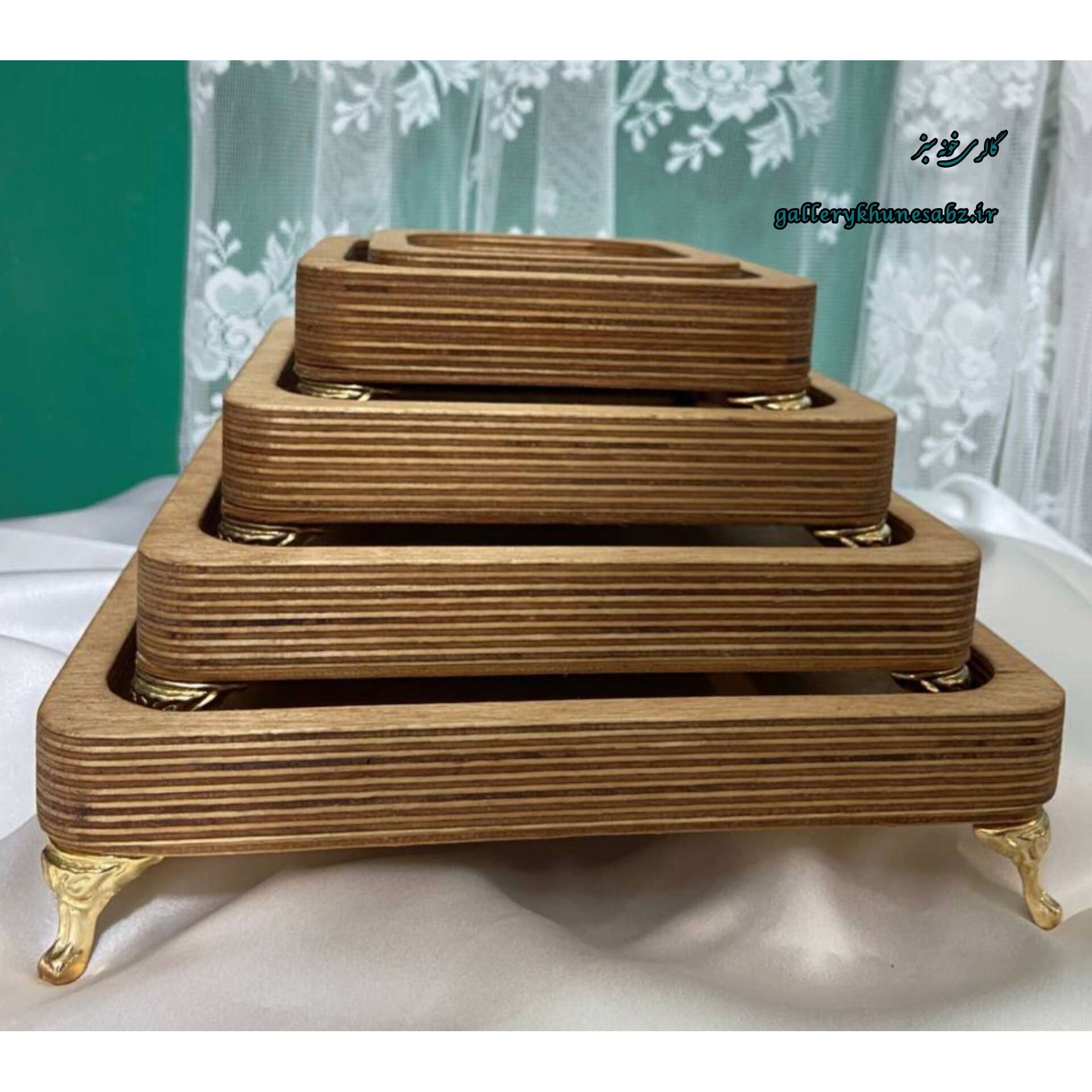 اردو خوری 5 تکه چوبی پایه دار