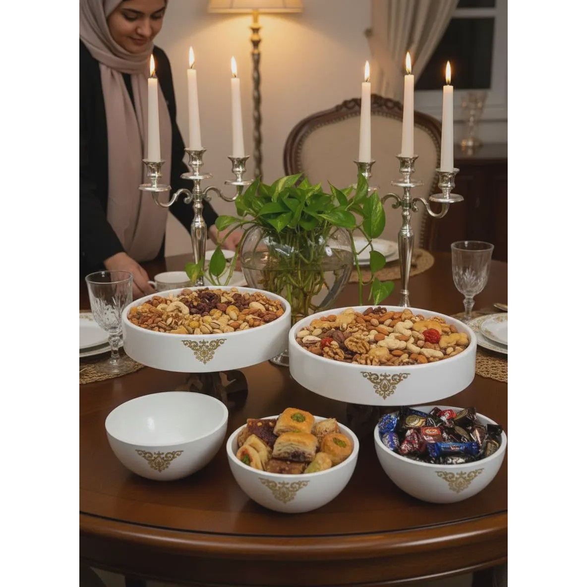 شکلات خوری،آجیل خوری،سرویس پذیرایی چهارتکه، سنگ مصنوعی و چوب، تولیدی کرج لند