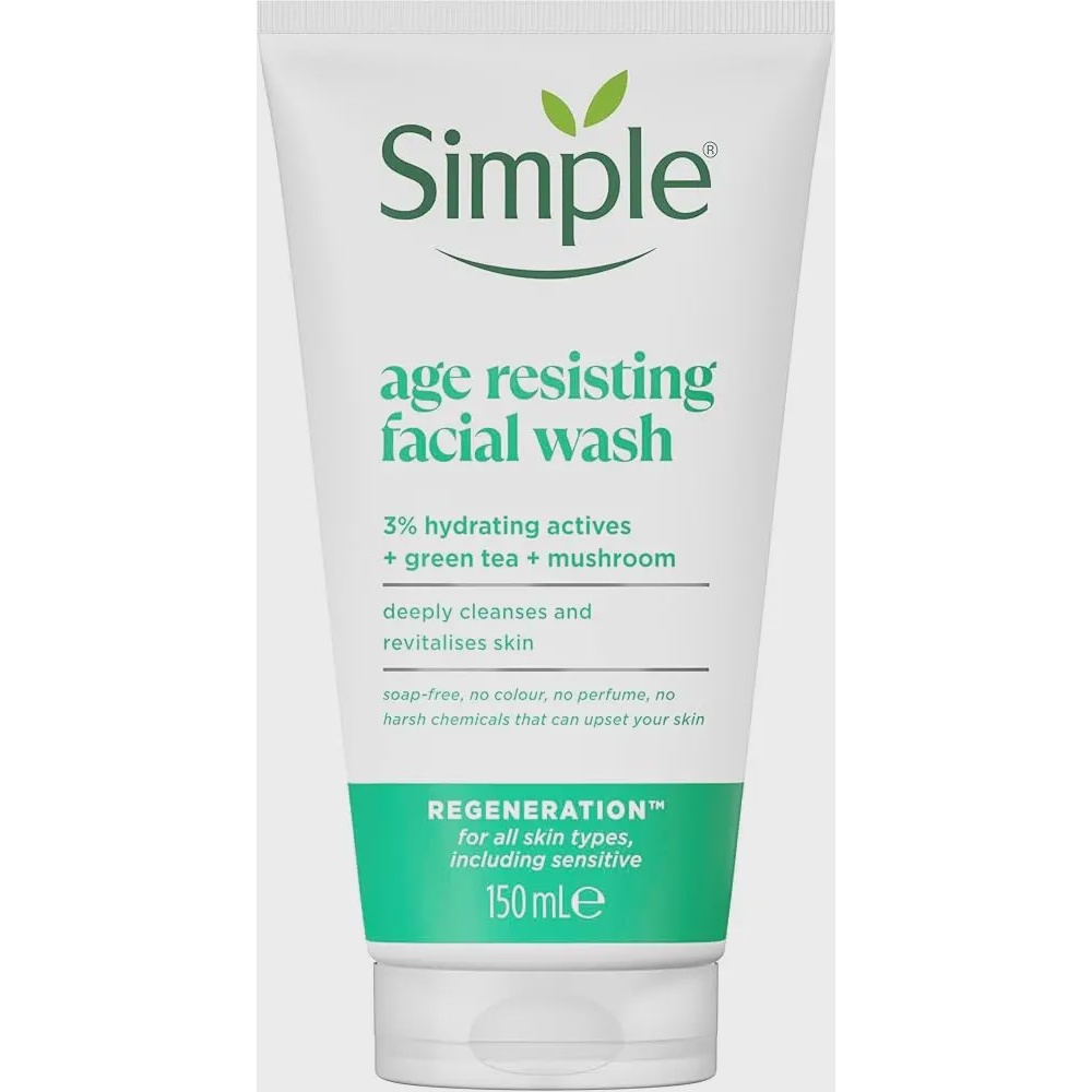 ژل شستشوی صورت ضد پیری سیمپل حجم 150 میل Age Resisting Facial Wash