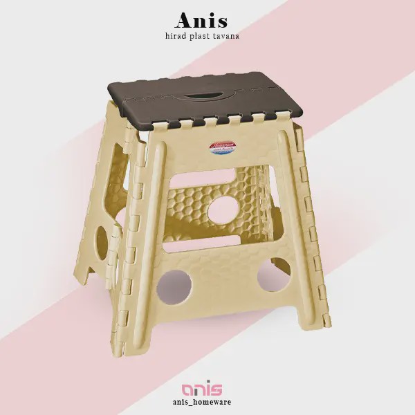 چهارپایه تاشو پلاستیکی سایز 3 کد 517 ناصر پلاستیک