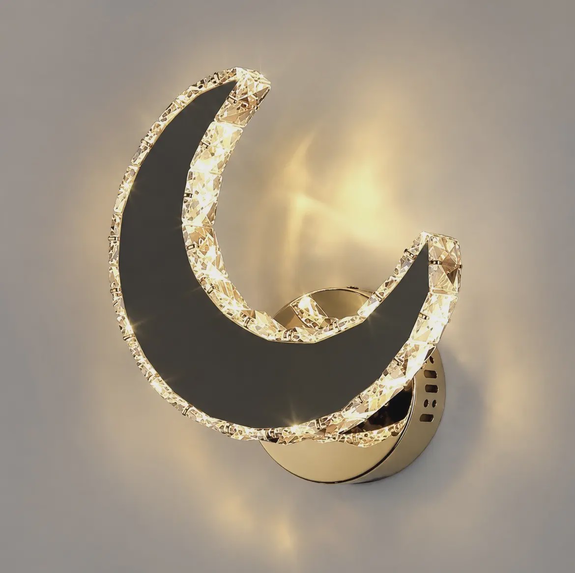 دیوارکوب ماه 25 کریستالی