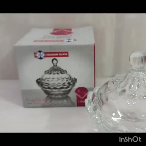 قندان شیشه و بلور اصفهان مدل یاقوت