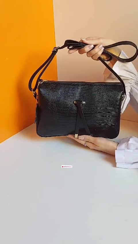 کیف دوشی زنانه روزمره چرم طبیعی مشکی