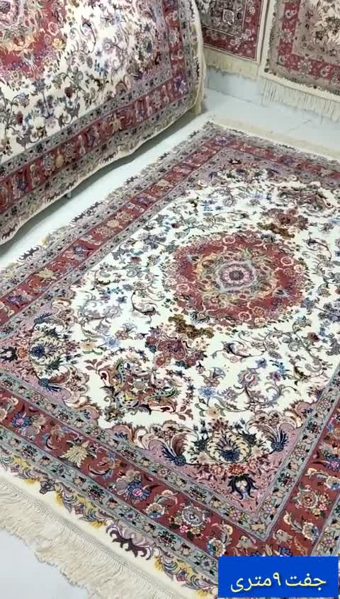 فرش دستباف جفت 9 متری خطیبی کد09