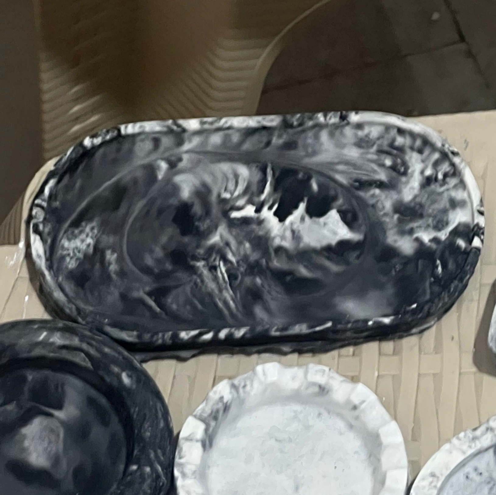 سینی سایز متوسط سنگ مصنوعی