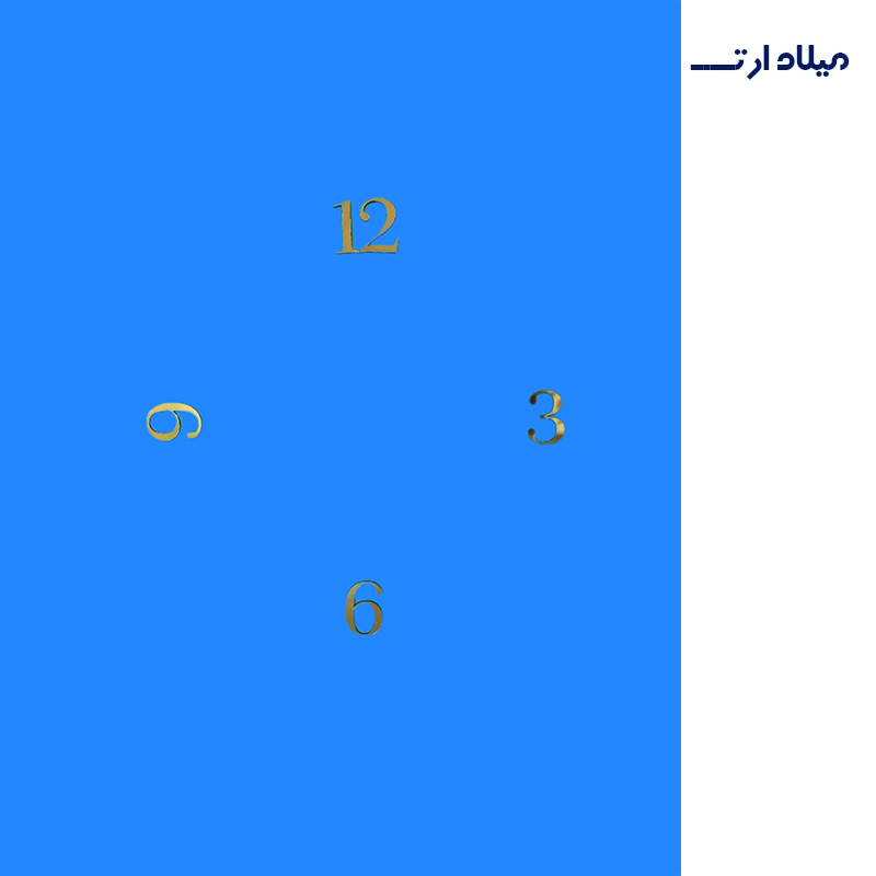 عدد ساعت 4 عددی 5سانتی انگلیسی طلایی