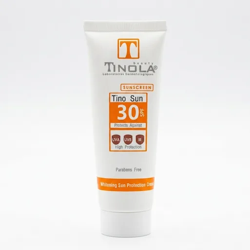  کرم ضد آفتاب و روشن کننده تینولا با SPF 30 مناسب انواع پوست حجم 40 میلی لیتر