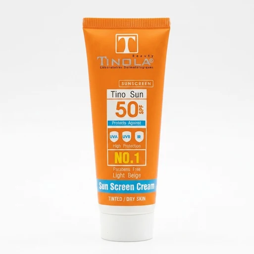 کرم ضد آفتاب تینولا مدل رنگی با SPF 50 مناسب پوست خشک حجم 40 میلی لیتر