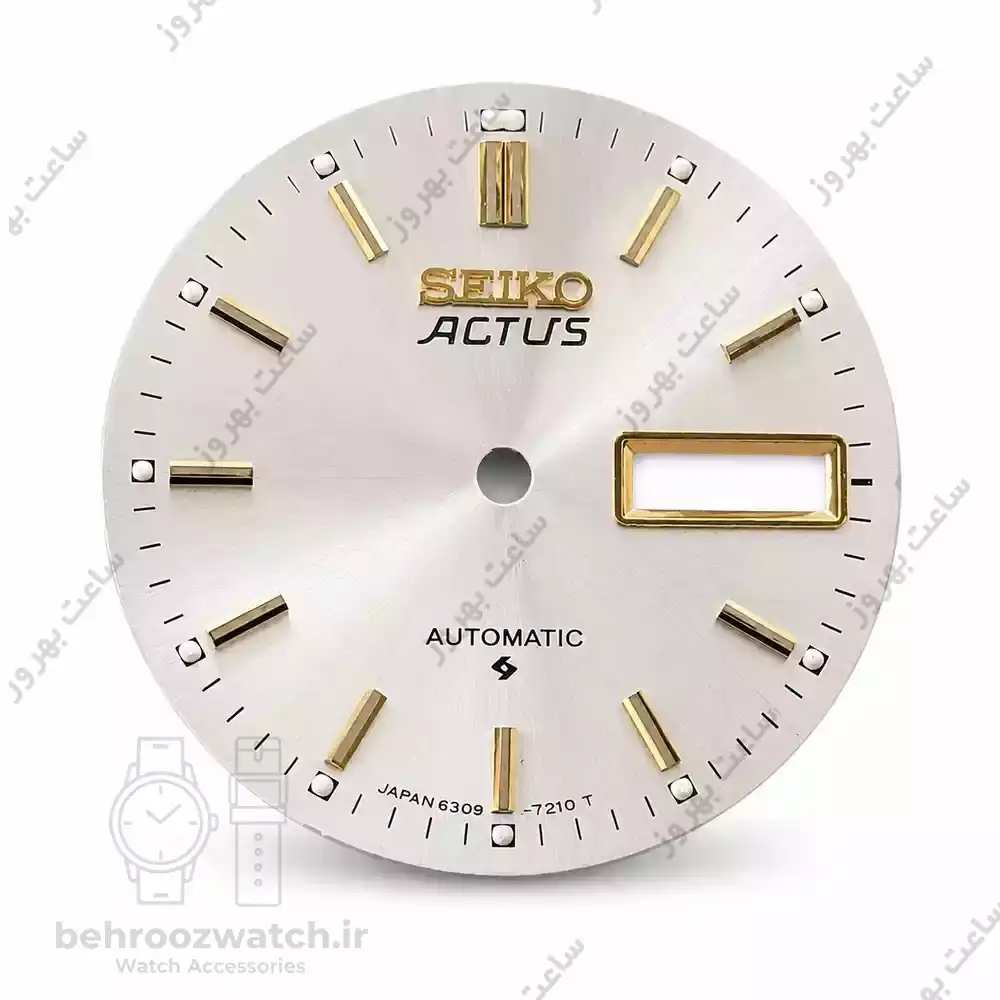 صفحه ساعت Seiko Actus نقرهای مدل 6309‑7210
