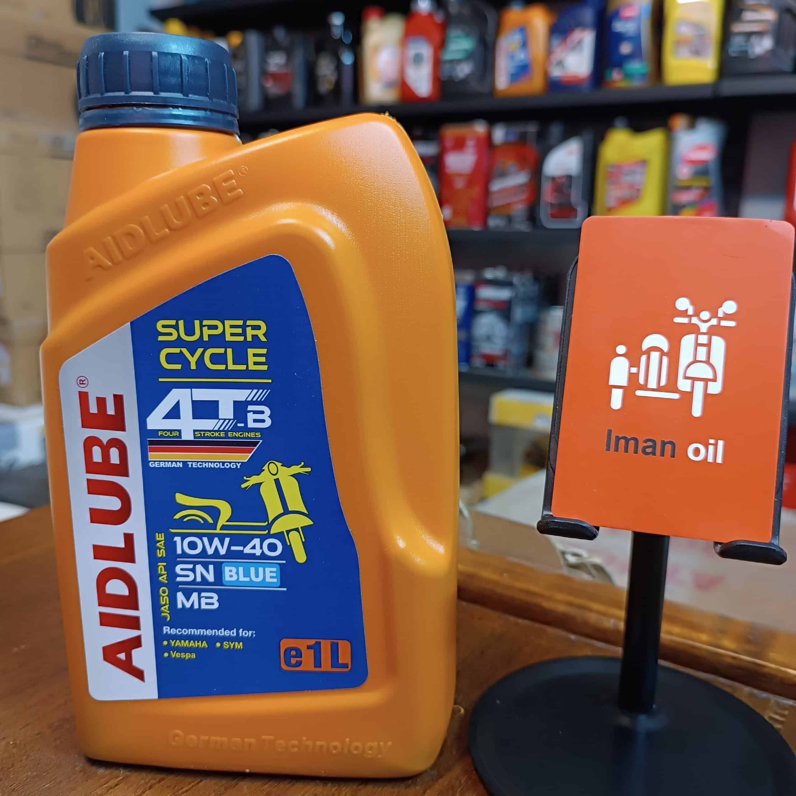روغن موتورسیکلت ایدلوب AIDLUBE 10W40 SN 1L MB Semi Syn پس کرایه