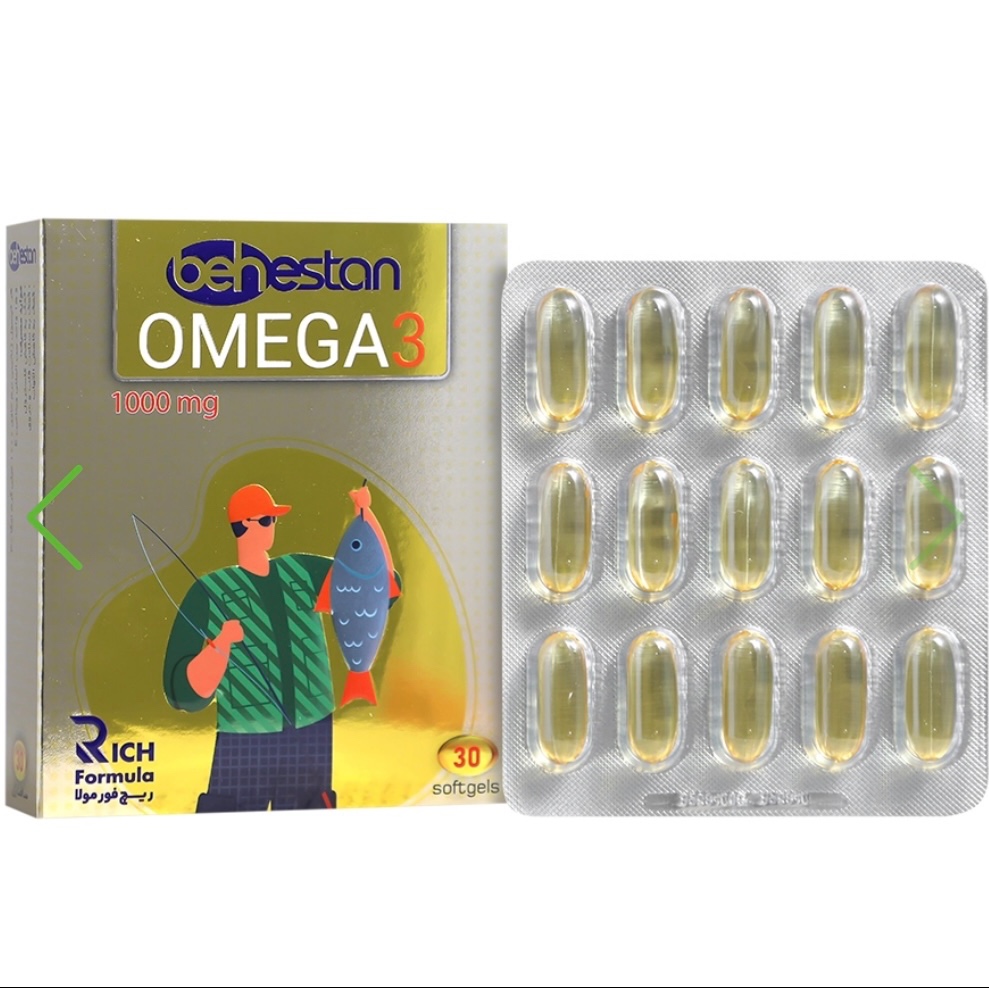 امگا 3 بهستان ریچ فورمولا Omega 3 Behestan Rich Formula 1000 ارسال به کل ایران رایگان