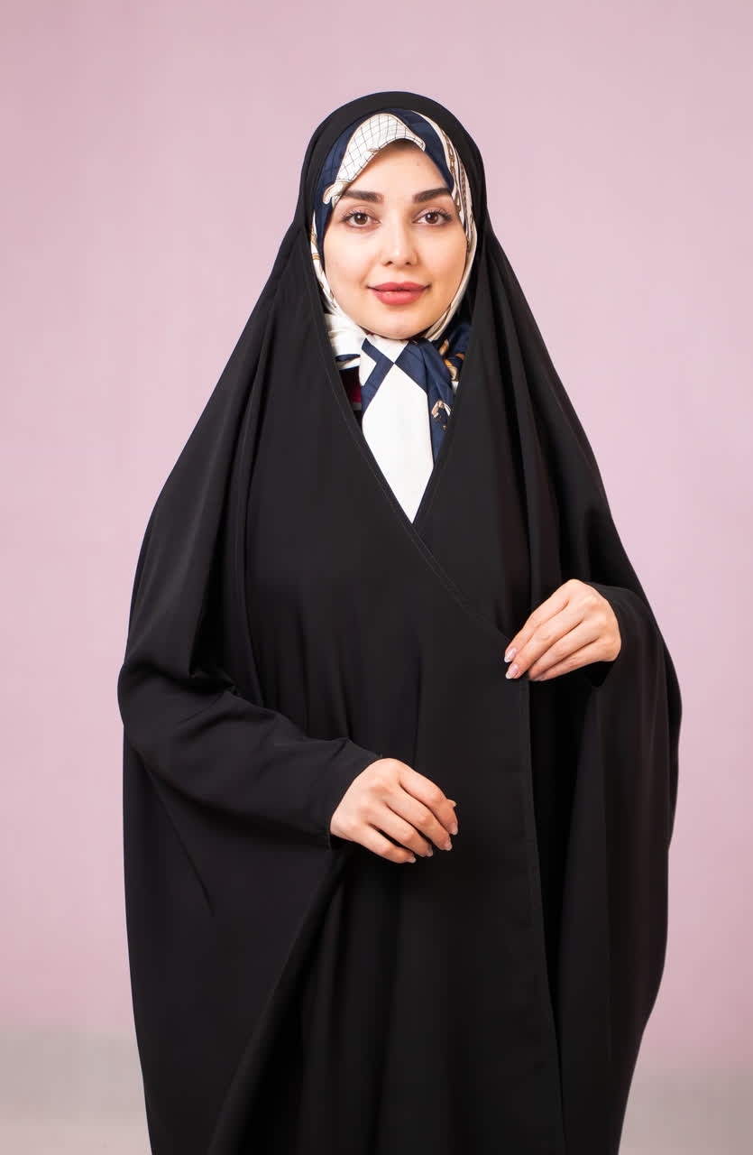 چادر عبا صدفی کرپ قجری