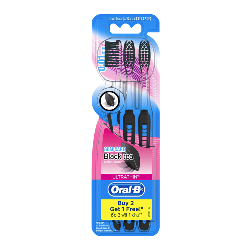 مسواک اورال بی با برس خیلی نرم Oral-B Black Tea بسته 3 عددی