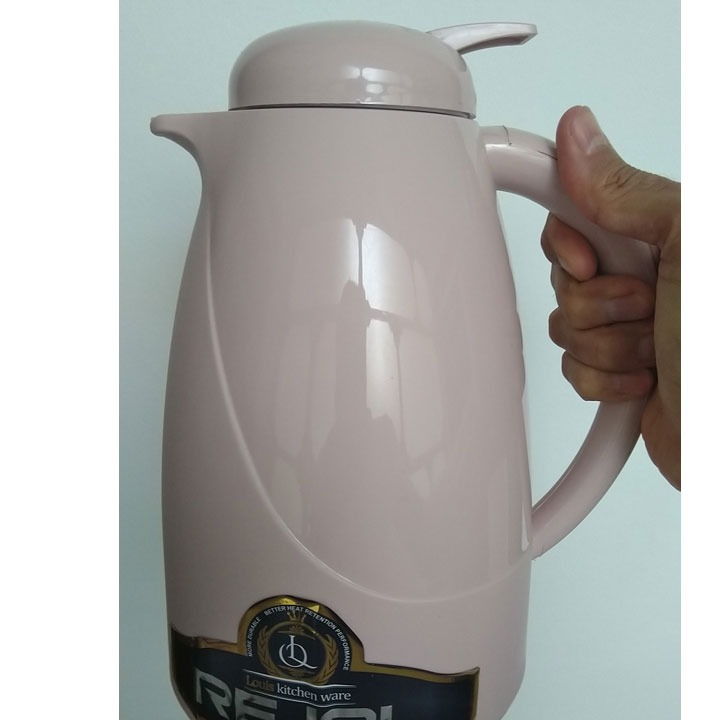 فلاسک 1 لیتر بدنه پلاستیکی 4000 رجال شیشه سفید - رنگ کالباسی 