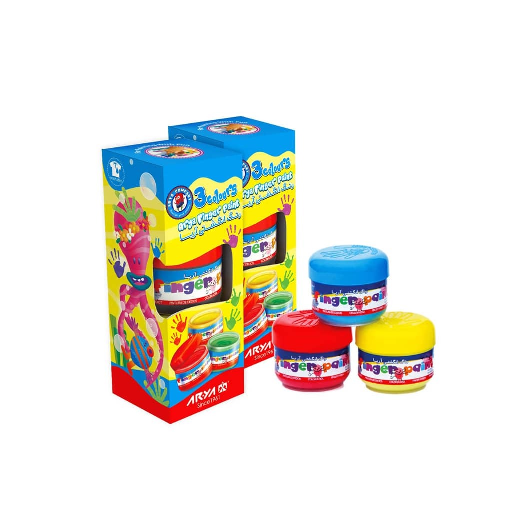 رنگ انگشتی 3 رنگ آریا