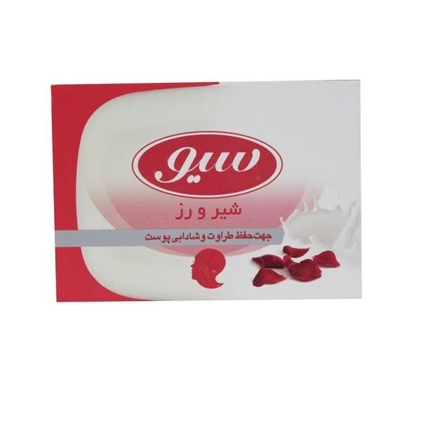 صابون شستشو سیو مدل Milk And Rose وزن 125 گرم بسته 3 عددی