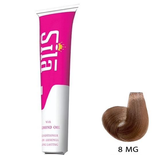 رنگ موی سیلا شماره 8mg بلوند نسکافه ای روشن حجم 120 میلی